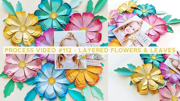 Process Video #112 - How to Make a Layered Flowers & Leaves Background