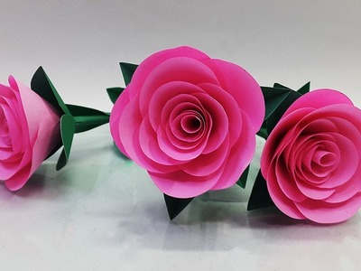 Realistic Paper Roses Tutorial Step by Step - DIY Paper Flowers