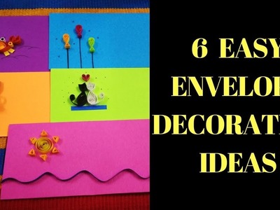 5 easy envelope decorations | Paper quilling envelop decoration ideas