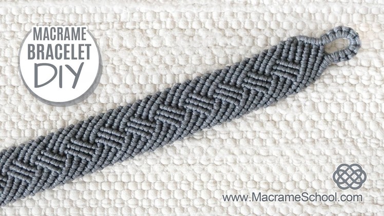 Braided Men's Bracelet Tutorial by Macrame School