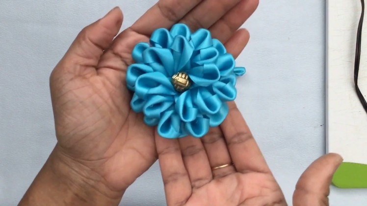 DIY Creative kanzashi petal satin ribbon hair clip. accessory!