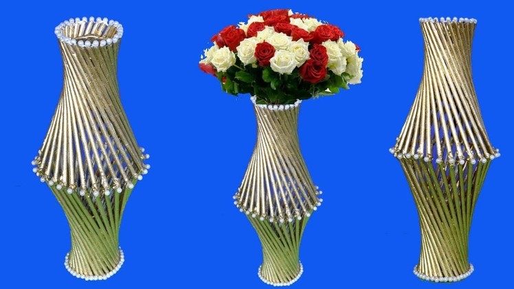 Easy Flower Vase ||Flower Vase With Newspaper||Vase Making At Home\\Dustu Pakhe
