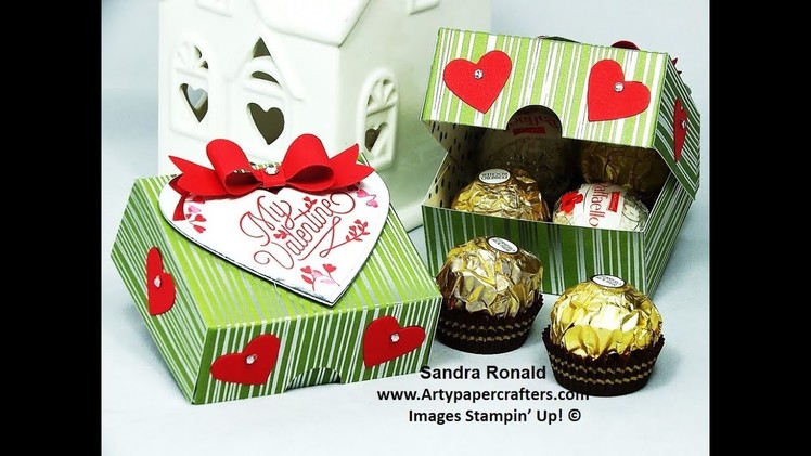 Easy Valentines Gift Box for 4 Ferrero Rocher - SandraR Stampin' Up! Demonstrator Independent