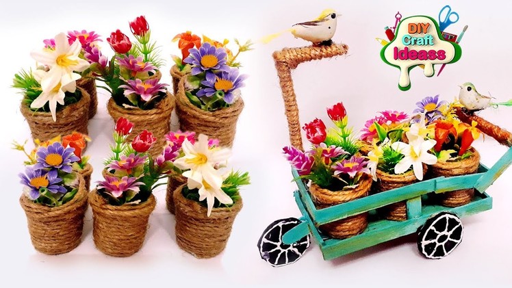 Flower Pot Makeing | Flower pots tricycle | room decor ideas | ♻️ Best out of waste | Arush crafts