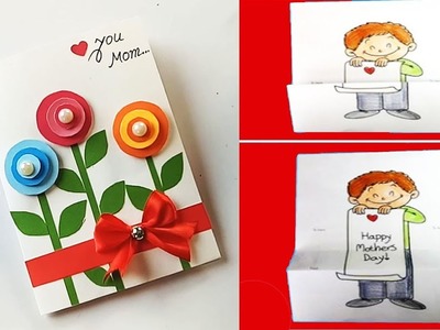 Handmade Mother's Day card.Mother's Day card making idea. 