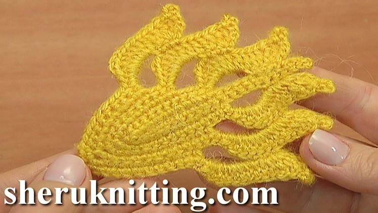 How to Do Crochet Leaf Tutorial 38 Gehäkeltes Blatt