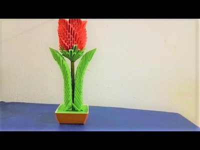How To Make 3D Origami paper Flower | DIY Paper Flower.Crafty paper Flower 3D.