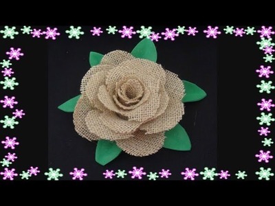 How to Make a Burlap Rose - DIY