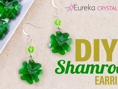 How to make festive Swarovski Shamrock earrings for St. Patrick's Day