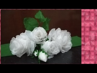 How To Make Flowers From Plastic Carry Bag. Plastic Cover Flower - Malayalam