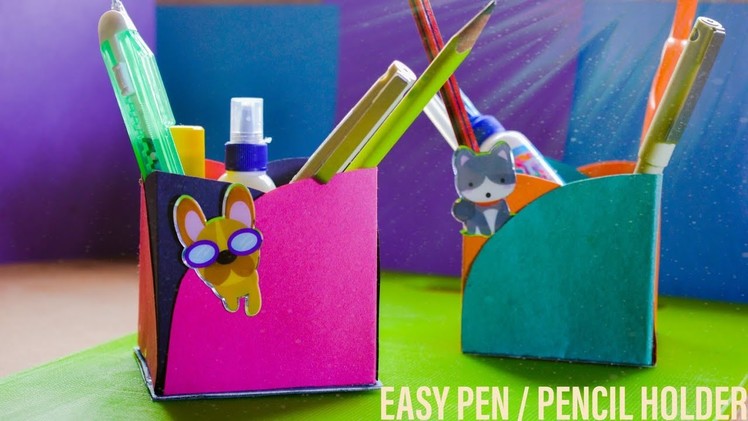 How to make Pen Stand. Origami Pen Holder - DIY Pen Holder