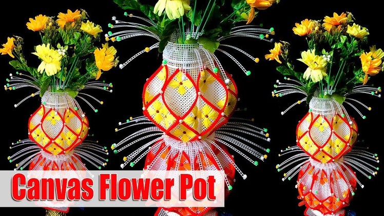 How To Make Plastic Canvas Flower Pot New.