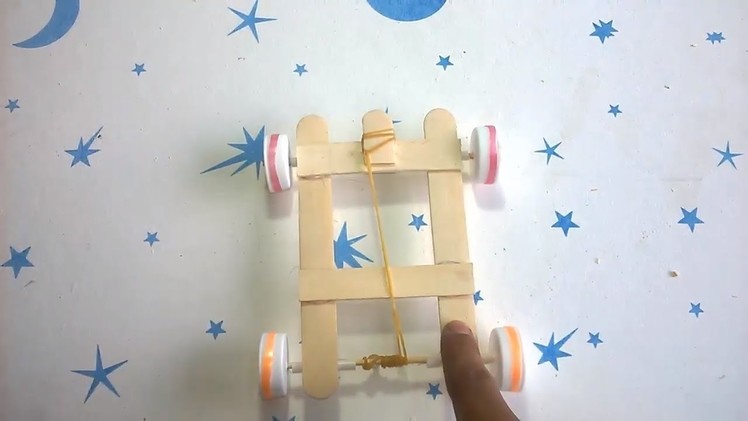 How To Make Rubber Band Powered Car - new