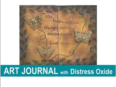 Mixed Media Art Journal with Distress Oxides