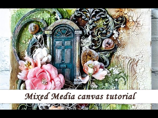 Mixed media canvas with Rust Pastes - tutorial