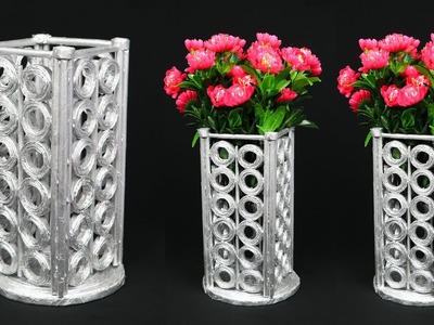 Newspaper Flower Vase || flower vase making || Home Decoration Ideas