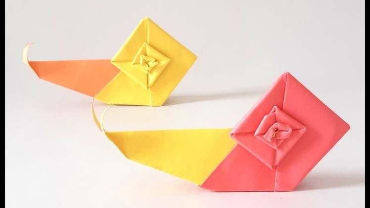 Origami Paper Art - How to Make a Snail ???????? Faça Você Mesmo um Caramujo (All Paper Art)