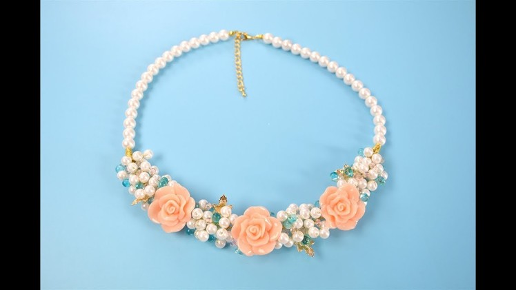 PandaHall Video Tutorial on Acrylic Flower Pearl Necklace for Spring