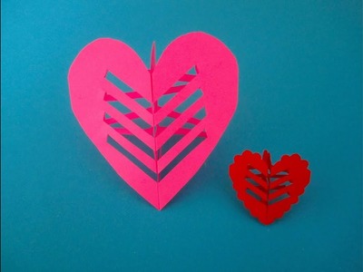 Paper double heart. Papier Doppelherz