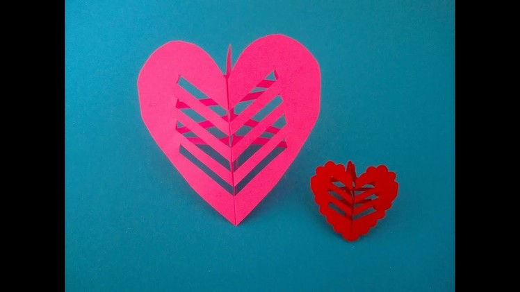 Paper double heart. Papier Doppelherz