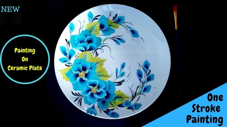 Quick and Easy Floral Pattern | acrylic Painting Flowers on Ceramic | Top Acrylic Painting Ideas