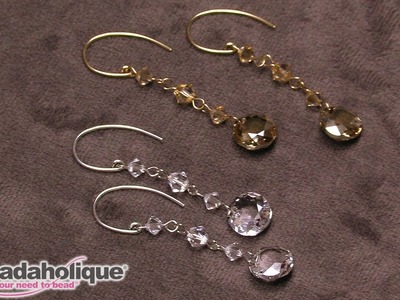 Quick, Easy & Elegant Wedding Jewelry: Sparkling Dangle Earrings featuring Swarovski Crystals
