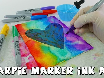 Sharpie Arts, Crafts Using Sharpie Marker Ink to Paint | Sharpie Alcohol Ink | Amy Jo Show Crafts