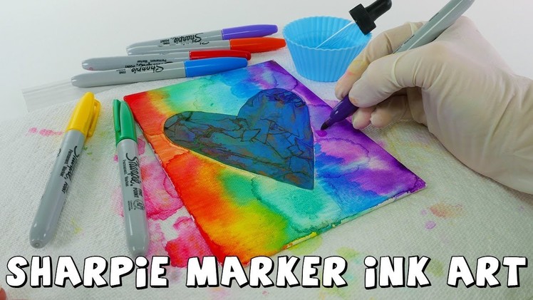 Sharpie Arts, Crafts Using Sharpie Marker Ink to Paint | Sharpie Alcohol Ink | Amy Jo Show Crafts