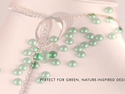 Swarovski's New Crystal Pearl Color: Eden Green! | Fusion Beads