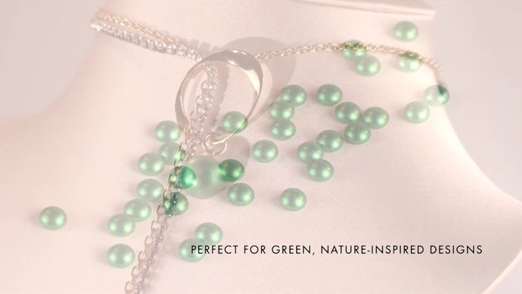 Swarovski's New Crystal Pearl Color: Eden Green! | Fusion Beads