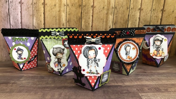 Tutorial Halloween treat boxes with polkadoodles