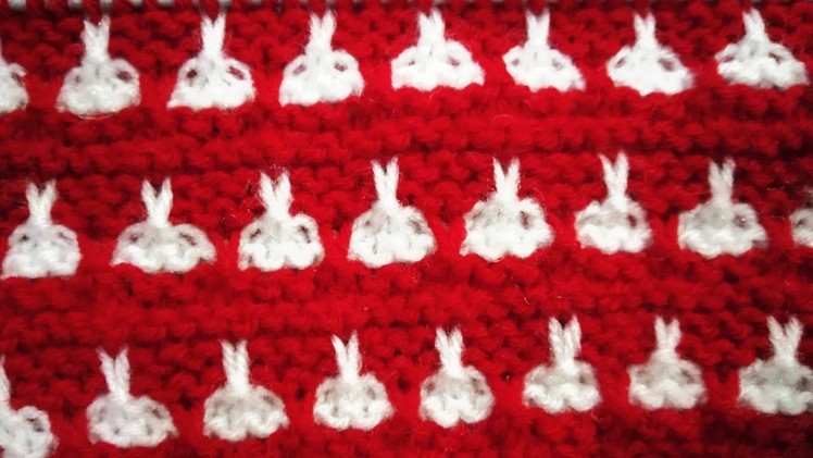 Very Beautiful Rabbit Pattern For Sweaters(In Hindi)