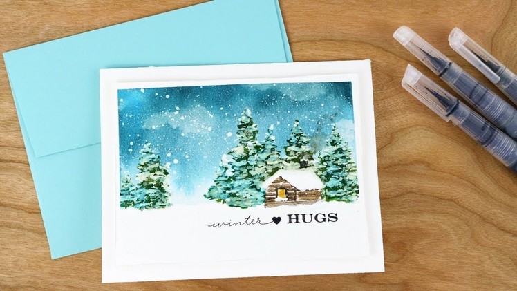 Winter Hugs Card by Jen Schow