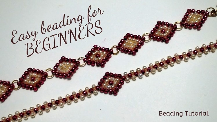 Beading tutorial. How to make beaded bracelets with an easy pattern