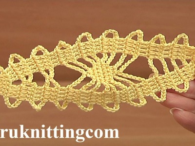 Crochet Bruges Lace Motif Tutorial 11 Häkelspitze Lochmuster