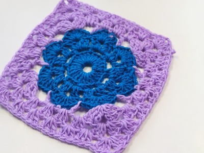 Crochet granny square.flower granny square.kushikatar granny square.crosia work