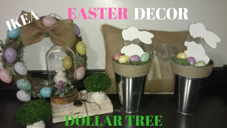 Diy dollar tree Easter decor. diy spring decor. diy ikea Easter decor