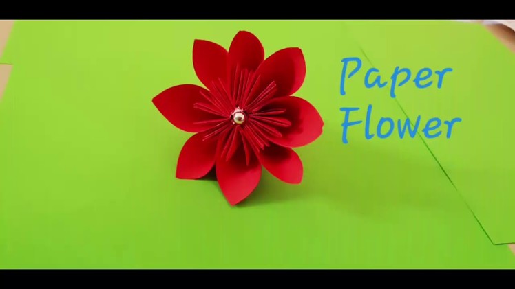 DIY how to make Paper Flowers.Paper Craft Ideas.Origami.School Craft.School Supplies.kusudama flower