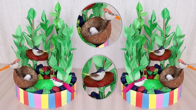 DIY Room Decor !!! Sparrow Nest Making Idea | Handmade Paper Craft