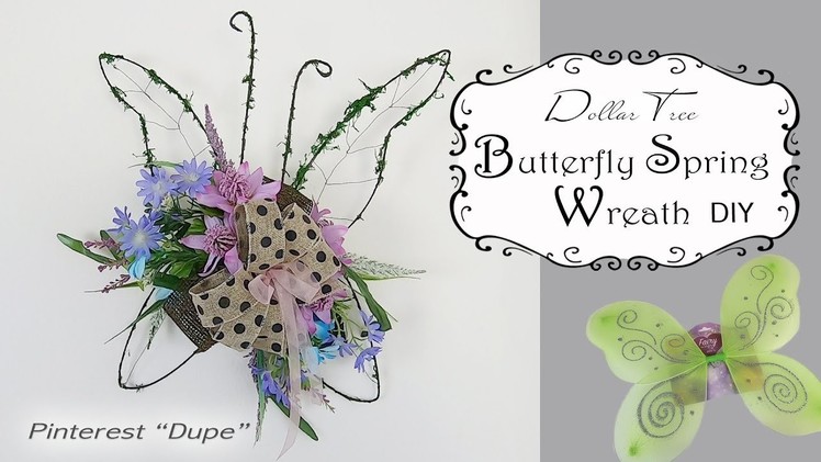 Dollar Tree Spring Butterfly Wreath DIY