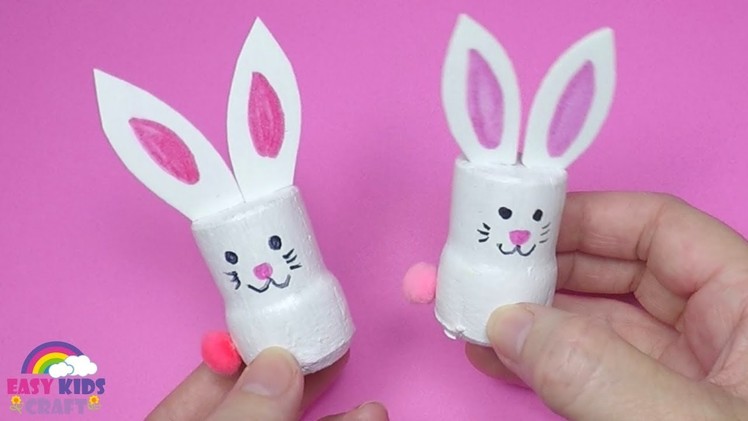 Easter Bunny Cork Craft | Best of Waste Easter Craft
