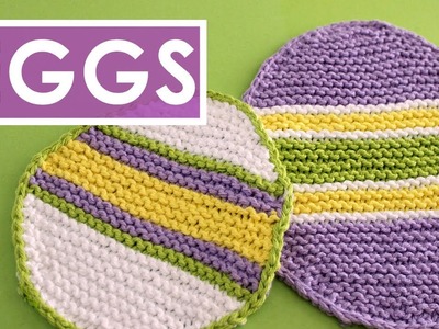 EASTER EGG DISHCLOTH ???? Knitting Pattern by Studio Knit