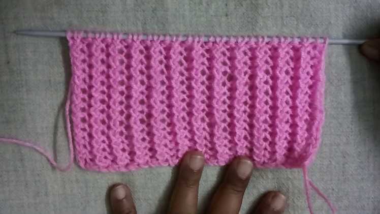Easy single color knitting pattern no.161|हिंदी