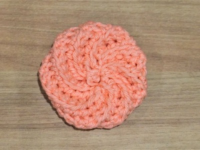 How to crochet a spiral face scrubbie ||    Right handed
