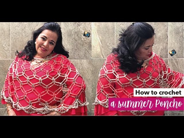 HOW TO CROCHET A SUMMER PONCHO - EASY AND FAST - BY LAURA CEPEDA