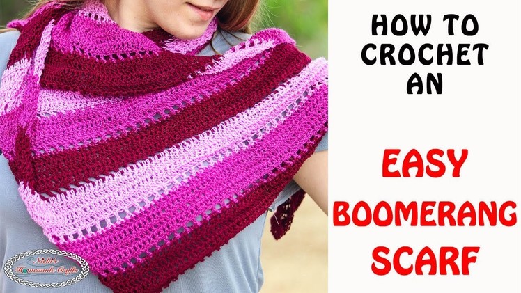 How to Crochet an Easy Boomerang Scarf