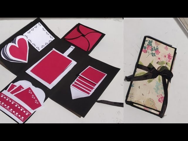 How to make a scrapbook | multi fold card tutorial. handmade scrapbook idea. DIY birthday gift