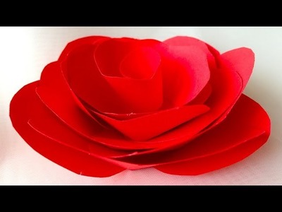 How to make easy paper rose. Rose craft paper diy tutorial easy. making realistic paper flowers