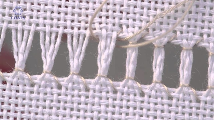 Learn How To Ladder Hem Stitch over 4 Threads   Embroidery Intermediate   German