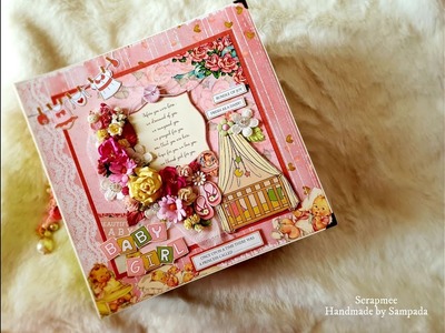 Little Miss Baby Girl Album | Best Handmade Baby Scrapbook | 12x12 inch Scrapbook
